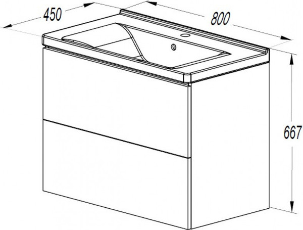Изображение товара Тумба под умывальник Акватон Амели 80 (1A262401AEE20)