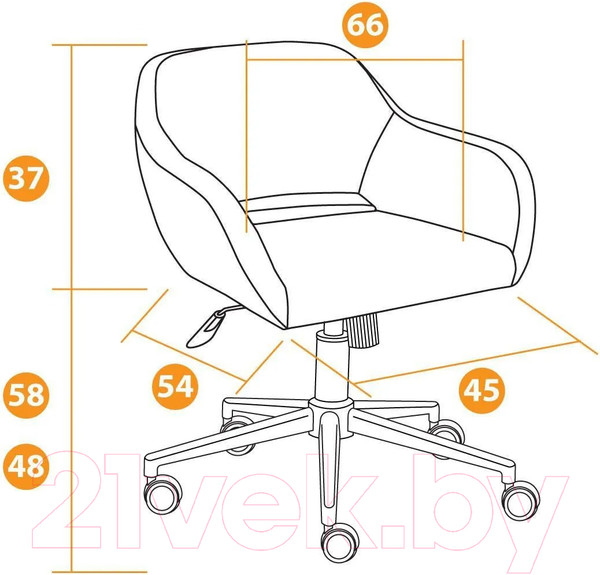 Изображение товара Кресло офисное Tetchair Modena хром/флок (синий 32)