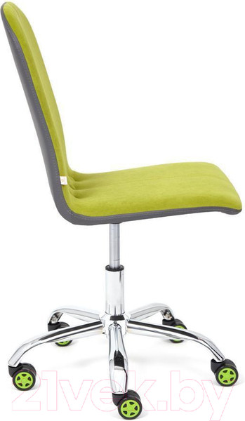 Изображение товара Кресло офисное Tetchair Rio флок/кожзам (оливковый/металлик)
