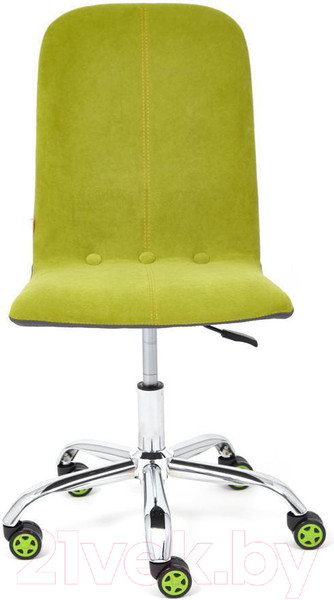 Изображение товара Кресло офисное Tetchair Rio флок/кожзам (оливковый/металлик)