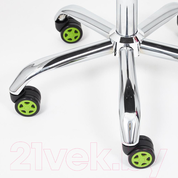 Изображение товара Кресло офисное Tetchair Rio флок/кожзам (оливковый/металлик)