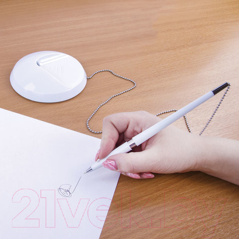 Изображение товара Ручка шариковая Brauberg Стенд-Пен Уайт 2 / 141348 (синий)