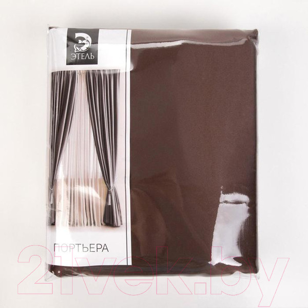 Изображение товара Штора Этель 4300915 (145x265, шоколад, двусторонний блэкаут)