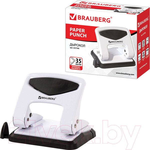Изображение товара Дырокол Brauberg PN-150M / 227790 (белый)