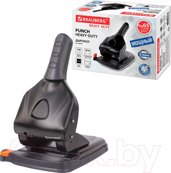 Изображение товара Дырокол Brauberg Heavy Duty / 228496 (черный)