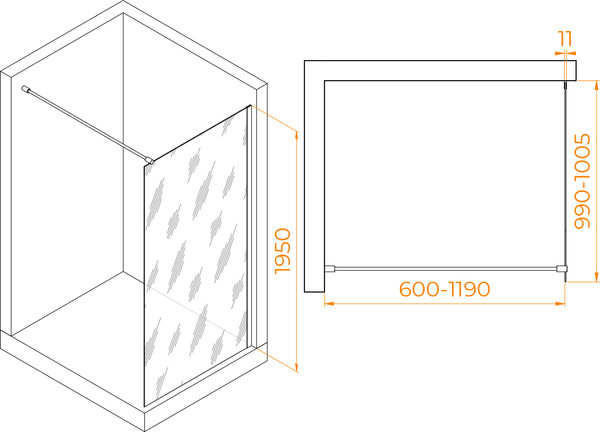 Изображение товара Душевая стенка RGW WA-002 / 35100210-21