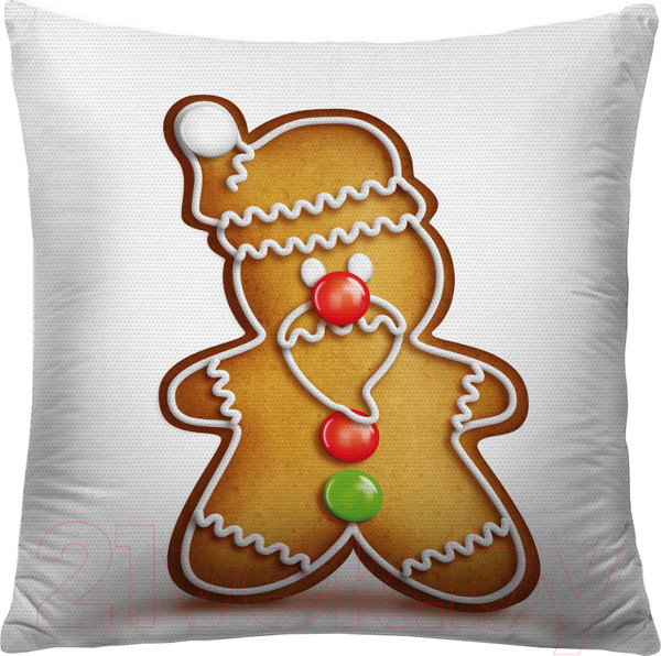 Изображение товара Наволочка декоративная JoyArty Пряничный дед / sl_38335