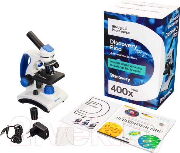 Изображение товара Микроскоп оптический Levenhuk Discovery Pico Gravity с книгой / 77971
