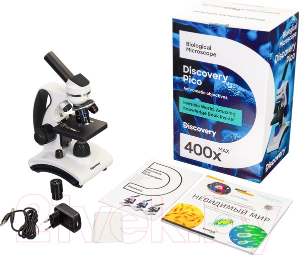 Изображение товара Микроскоп оптический Levenhuk Discovery Pico Polar с книгой / 77977