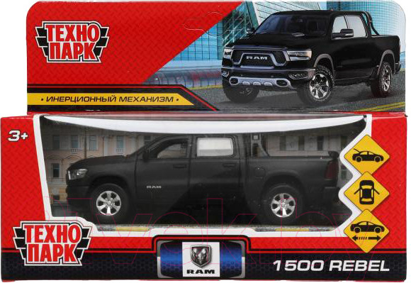 Изображение товара Автомобиль игрушечный Технопарк Dodge Ram 1500 Rebel / RAM1500-13MAT-BK