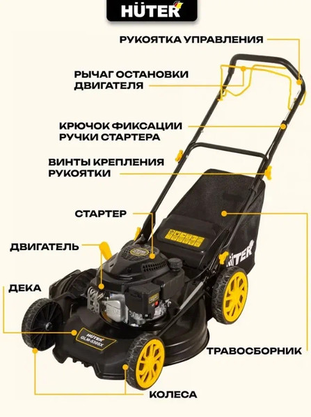 Изображение товара Газонокосилка бензиновая Huter GLM-530SX (70/3/16)