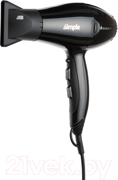 Изображение товара Профессиональный фен Dewal Simple / 03-104 (черный)
