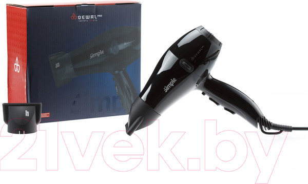 Изображение товара Профессиональный фен Dewal Simple / 03-104 (черный)