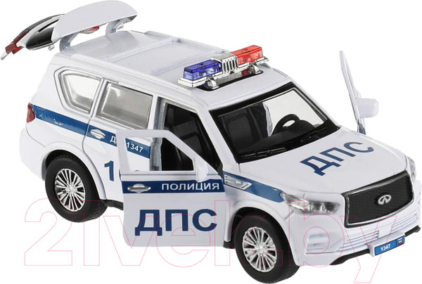 Изображение товара Автомобиль игрушечный Технопарк Infiniti Qx80 Полиция / QX80-12POL-WH
