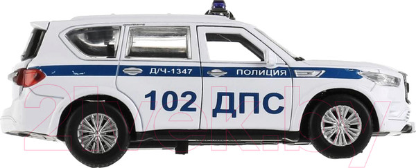 Изображение товара Автомобиль игрушечный Технопарк Infiniti Qx80 Полиция / QX80-12POL-WH