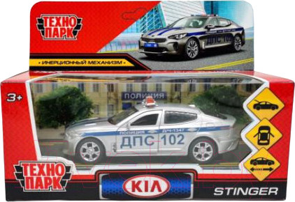 Изображение товара Автомобиль игрушечный Технопарк Kia Stinger Полиция / STINGER-12POL-SR