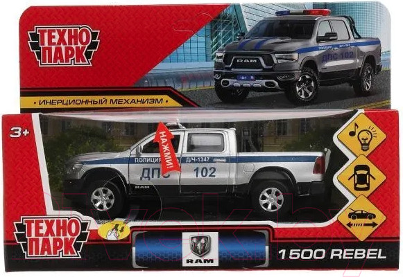 Изображение товара Автомобиль игрушечный Технопарк Dodge Ram Полиция / RAM1500-13SLPOL-SR