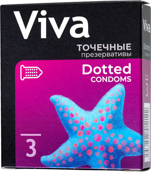 Изображение товара Презервативы VIVA Точечные (3шт)