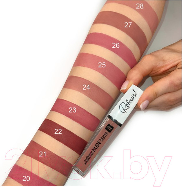 Изображение товара Жидкая помада для губ Relouis Nude Matte матовая тон 20
