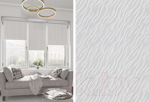 Изображение товара Рулонная штора LEGRAND Бриз 160x175 / 58 078 033 (серый)