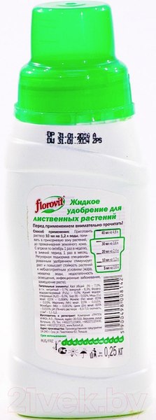 Изображение товара Удобрение Florovit Жидкое для лиственных растений (0.25кг)