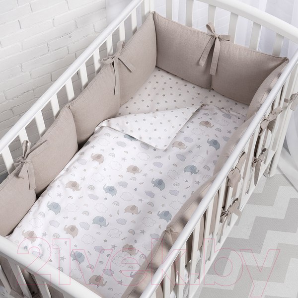 Изображение товара Бортик в кроватку Perina Soft Cotton / СК1/4-05.12 (песочный)