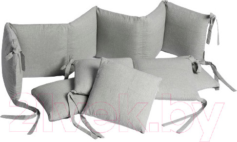 Изображение товара Бортик в кроватку Perina Soft Cotton / СК1/4-05.13 (серо-оливковый)