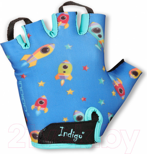 Изображение товара Велоперчатки Indigo Sport Rocket / IN324 (3XS, голубой)