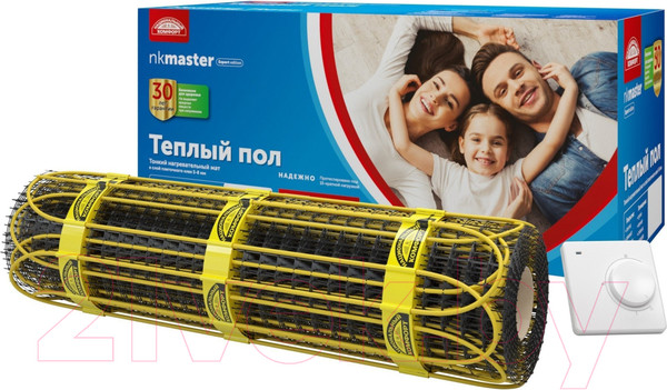 Изображение товара Теплый пол электрический Национальный комфорт Мастер 2НК 1200 Вт/8 ткв.м (с терморегулятором)