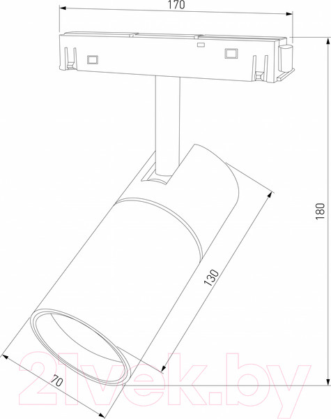 Изображение товара Трековый светильник Elektrostandard Slim Magnetic R03 85013/01 (черный)