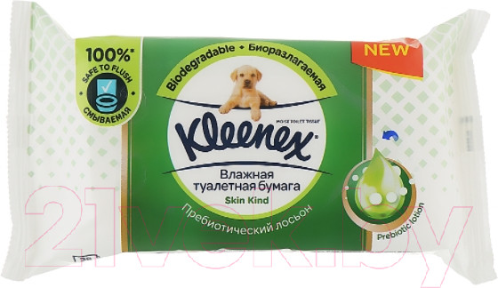 Изображение товара Влажная туалетная бумага Kleenex Skin Kind (38шт)