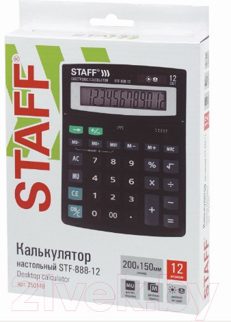 Изображение товара Калькулятор Staff STF-888-12