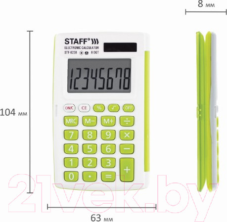 Изображение товара Калькулятор Staff STF-6238 (белый)