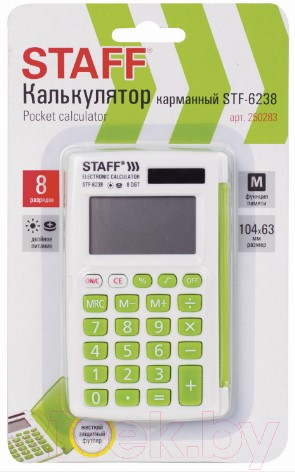 Изображение товара Калькулятор Staff STF-6238 (белый)