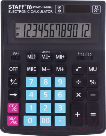 Изображение товара Калькулятор Staff Plus STF-333-BKBU (черный/синий)