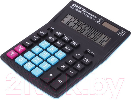 Изображение товара Калькулятор Staff Plus STF-333-BKBU (черный/синий)