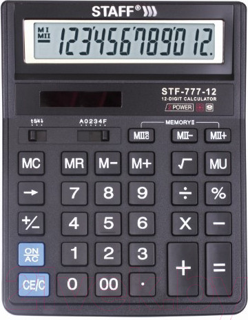 Изображение товара Калькулятор Staff STF-777 (черный)