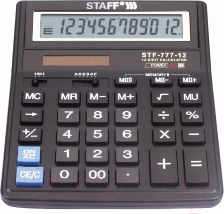 Изображение товара Калькулятор Staff STF-777 (черный)