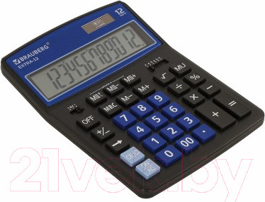 Изображение товара Калькулятор Brauberg Extra-12-BKBU / 250472 (черный/синий)