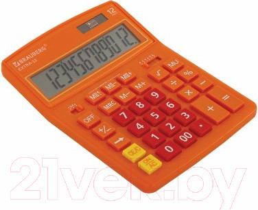 Изображение товара Калькулятор Brauberg Extra-12-RG / 250485 (оранжевый)