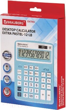 Изображение товара Калькулятор Brauberg Extra Pastel-12-LB / 250486 (голубой)