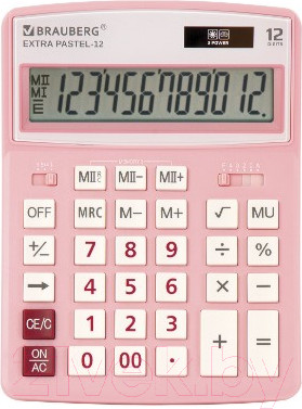 Изображение товара Калькулятор Brauberg Extra Pastel-12-PK / 250487 (розовый)