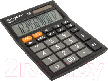 Изображение товара Калькулятор Brauberg Ultra-12-BK / 250491 (черный)
