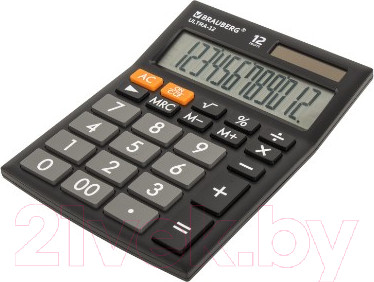 Изображение товара Калькулятор Brauberg Ultra-12-BK / 250491 (черный)