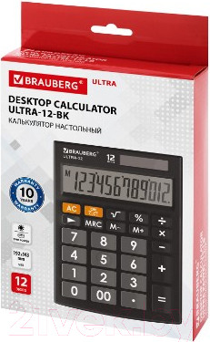 Изображение товара Калькулятор Brauberg Ultra-12-BK / 250491 (черный)