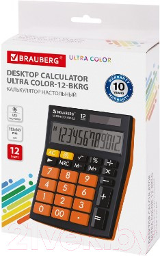 Изображение товара Калькулятор Brauberg Ultra Color-12-BKRG / 250499 (черный/оранжевый)