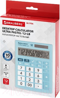 Изображение товара Калькулятор Brauberg Ultra Pastel-12-LB / 250502 (голубой)