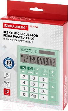 Изображение товара Калькулятор Brauberg Ultra Pastel-12-LG / 250504 (мятный)
