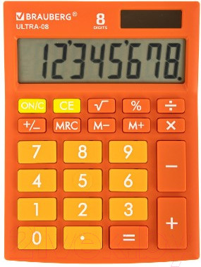 Изображение товара Калькулятор Brauberg Ultra-08-RG / 250511 (оранжевый)