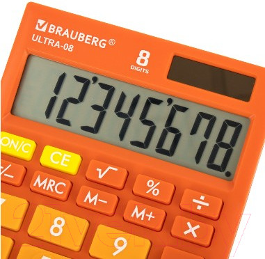 Изображение товара Калькулятор Brauberg Ultra-08-RG / 250511 (оранжевый)